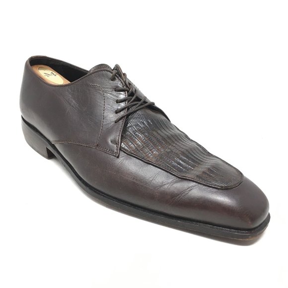 Belvedere Italy Oxfords Shoes Size 10 Brown Lizard